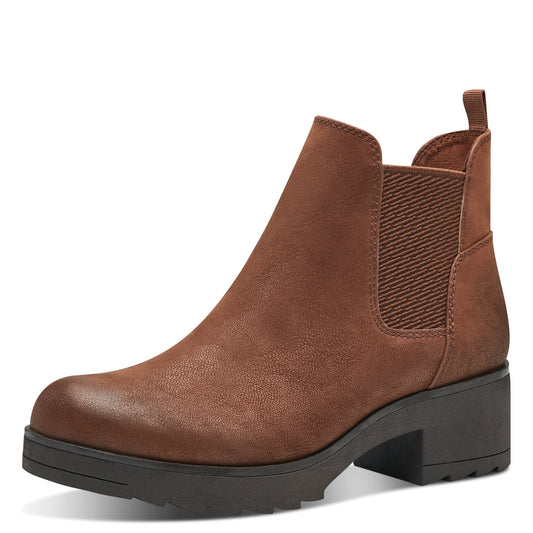 Marco Tozzi Ankle Boot with Zip 25806 COGNAC