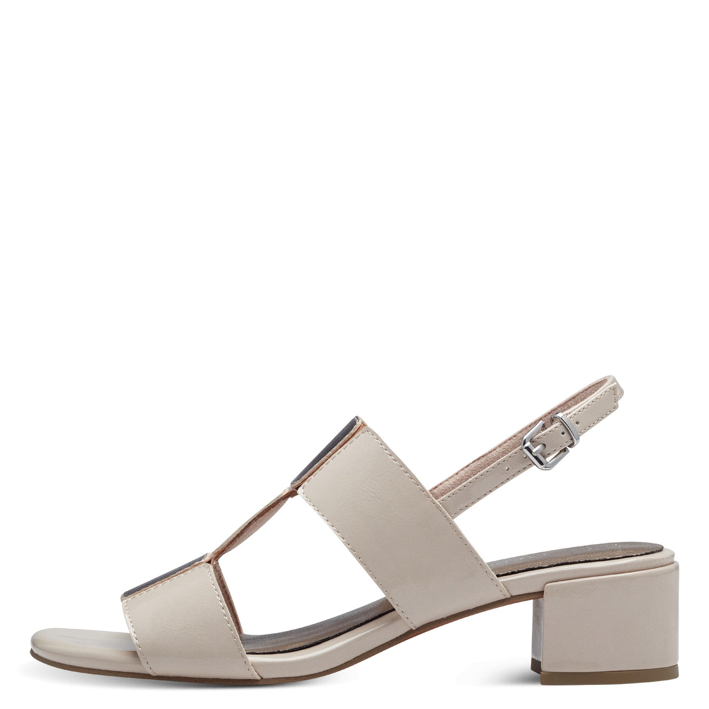 Marco Tozzi 28204 POWDER Patent Block Heel Dress Sandal 28204-526