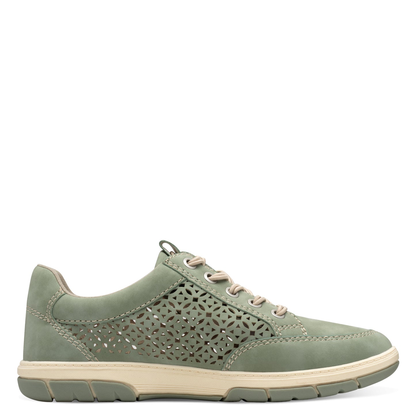 Jana 23665-44 SAGE Wide Fit Trainer with Laces and Zip 23665-44