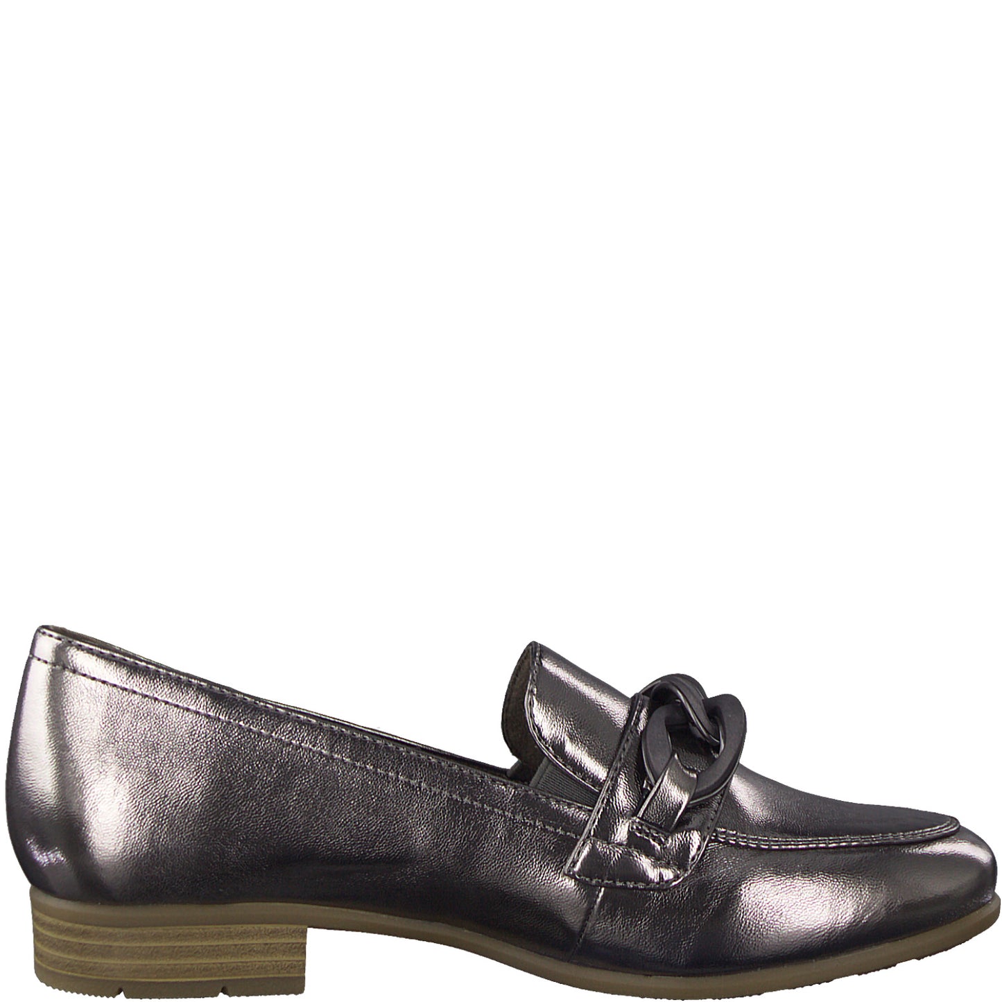 Jana Loafer style shoe in wide fitting PEWTER 24260-018