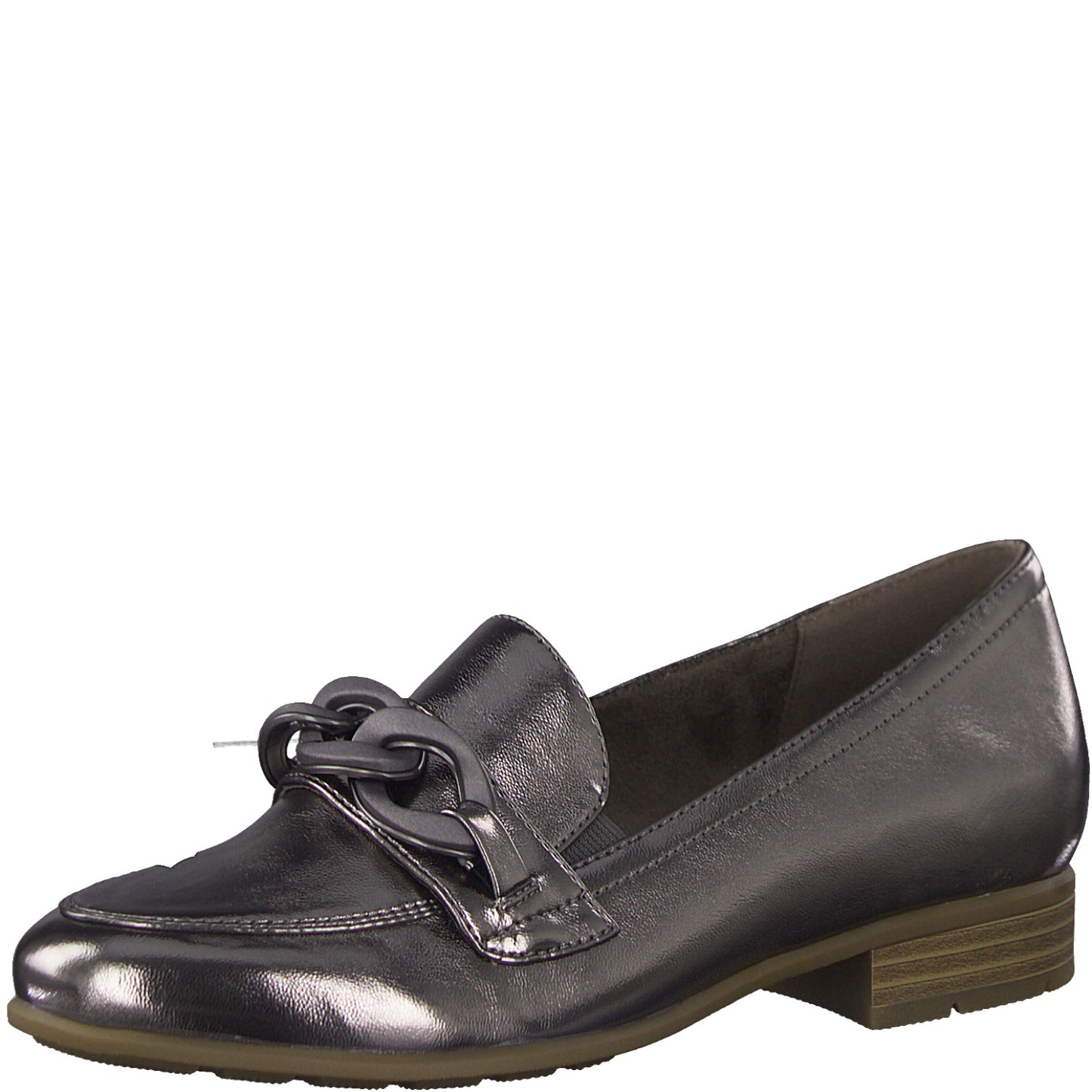 Jana Loafer style shoe in wide fitting PEWTER 24260-018