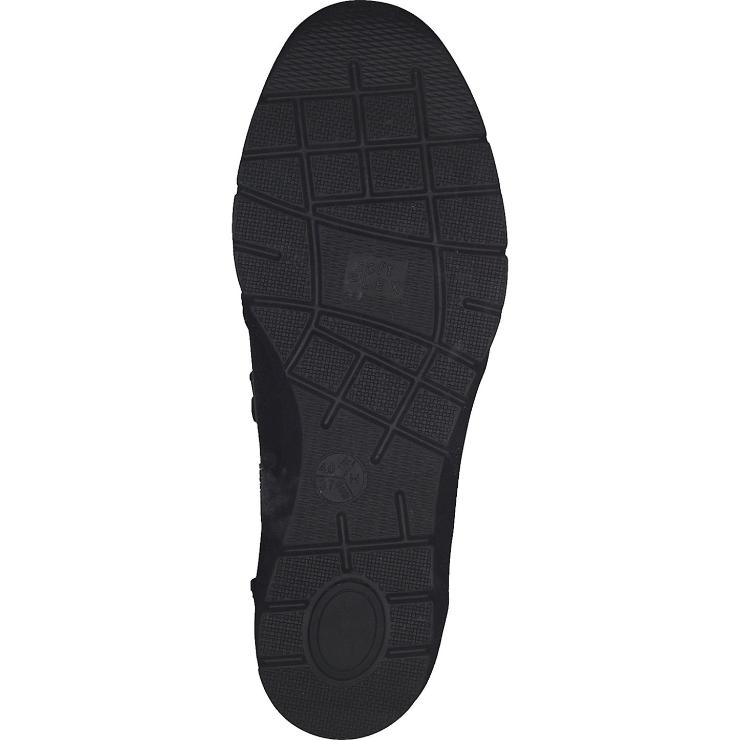 Jana Casual shoe with duel zips 24663-055 BLACK