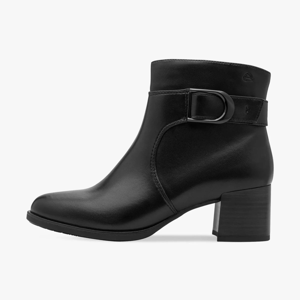 Jana 25370-47 BLACK Wide Fitting Smart Zip Ankle Boot