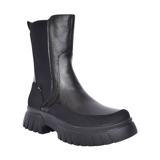 Rieker W1872 Chunky Sole Chelsea Style Zip Boot BLACK W1872-01