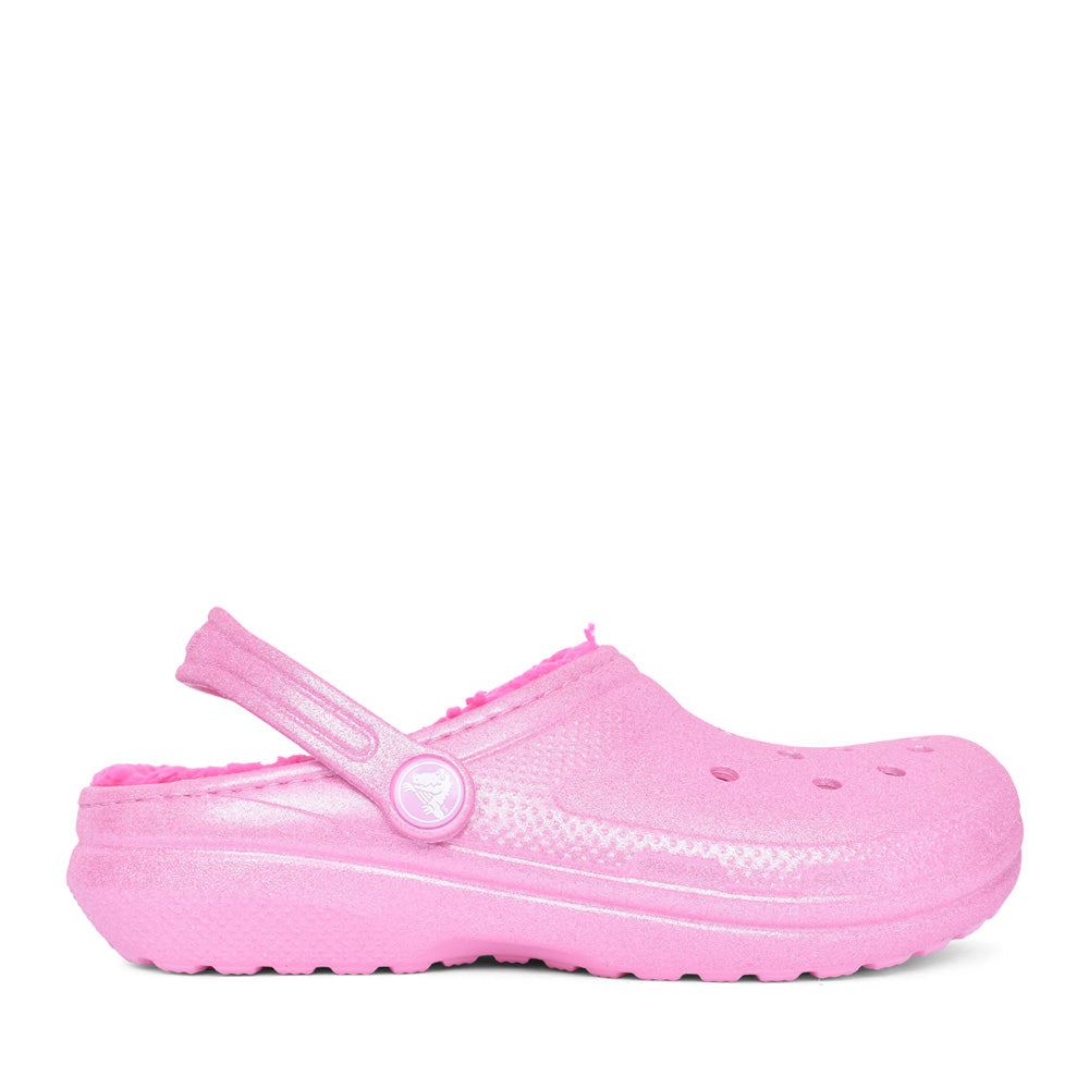 Crocs 207462 PINK TWEED Warm Lined Classic Clog 207462-6WY