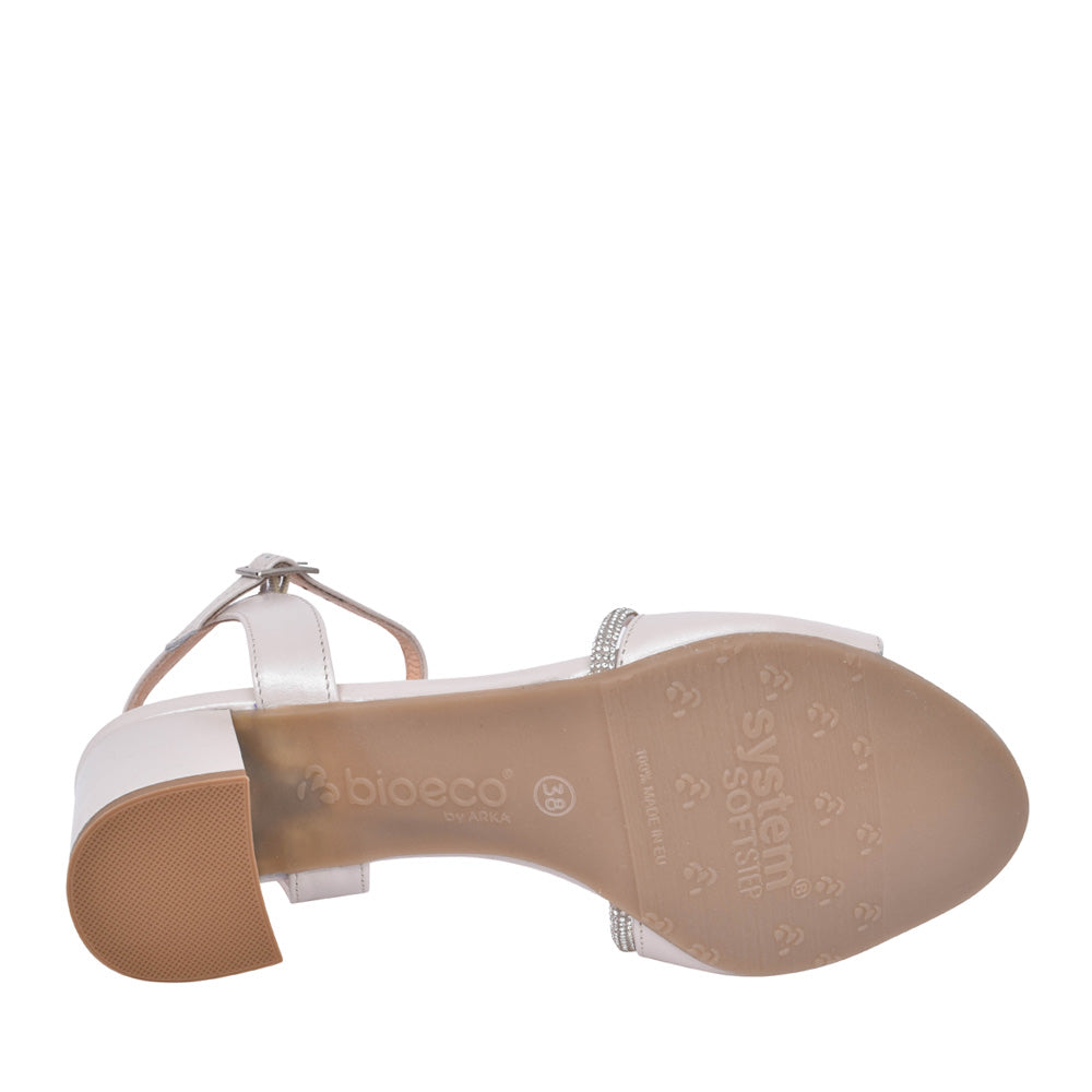 Bioeco 4040 PEARL Wide Fitting Block Heel Dress Sandal 4040-2380-1661