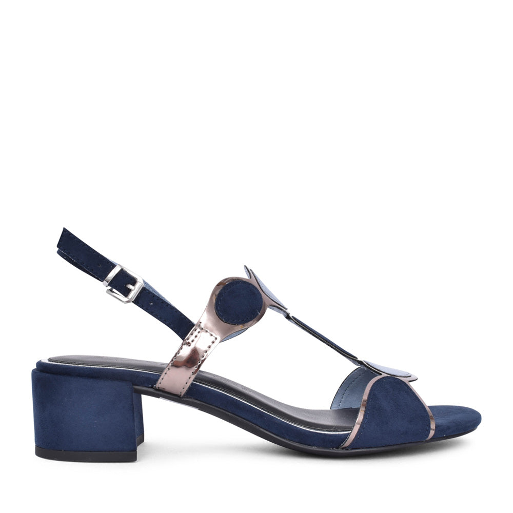 Marco Tozzi 28230 NAVY Block Heel Dress Sandal