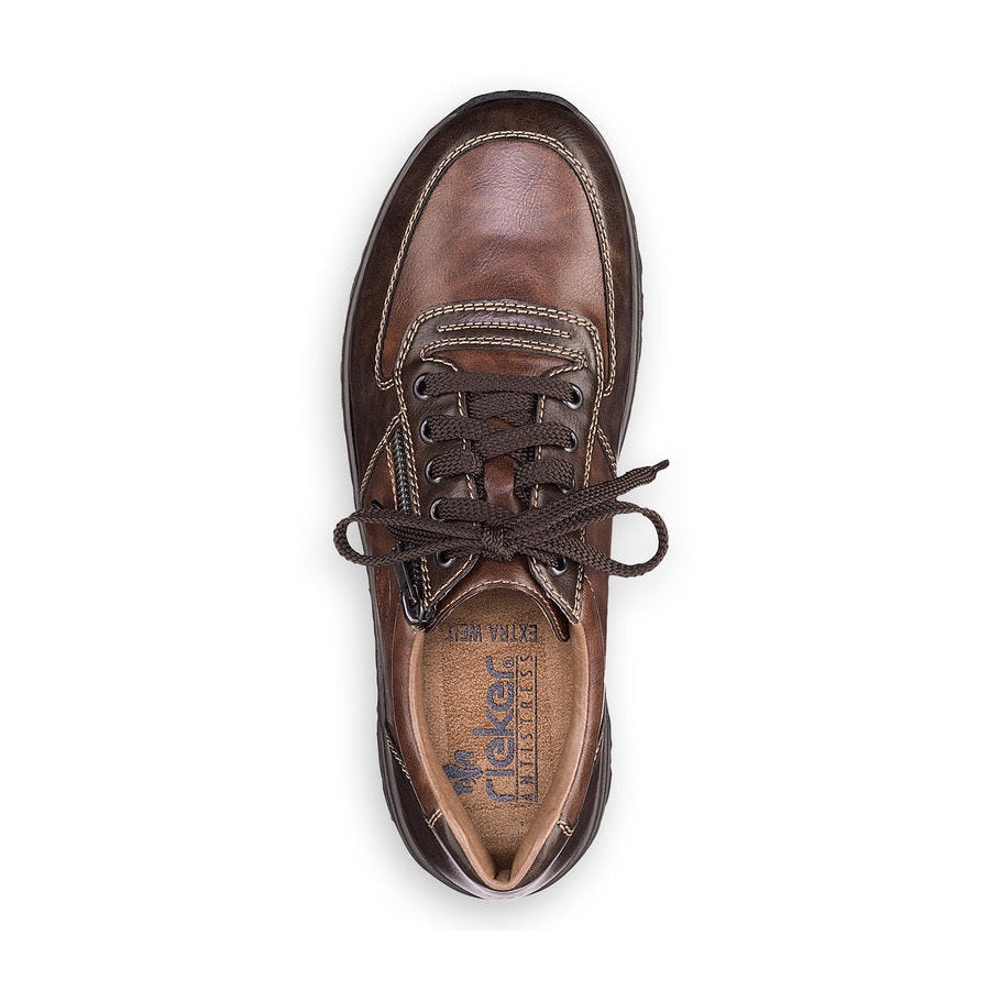 Rieker Extra Wide TOFFEE Lace Up with Zip 03329-25