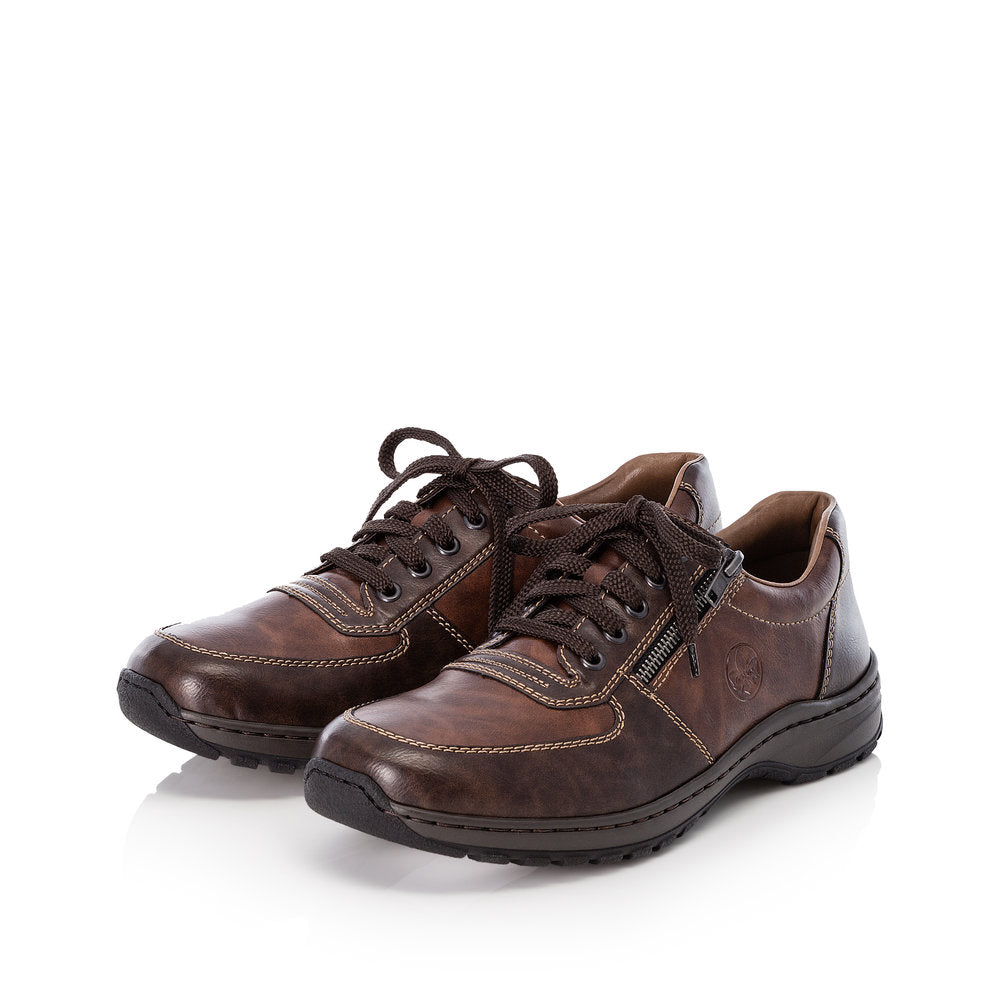 Rieker Extra Wide TOFFEE Lace Up with Zip 03329-25