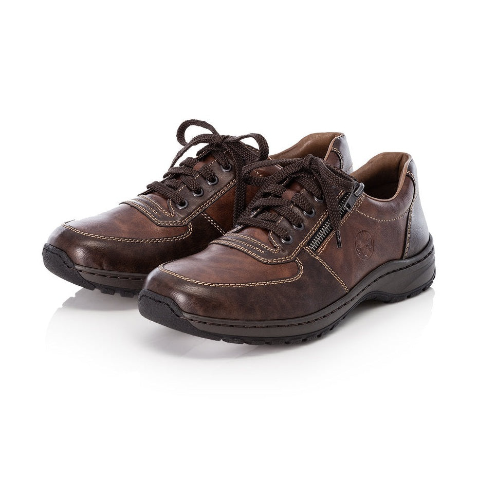 Rieker Extra Wide TOFFEE Lace Up with Zip 03329-25