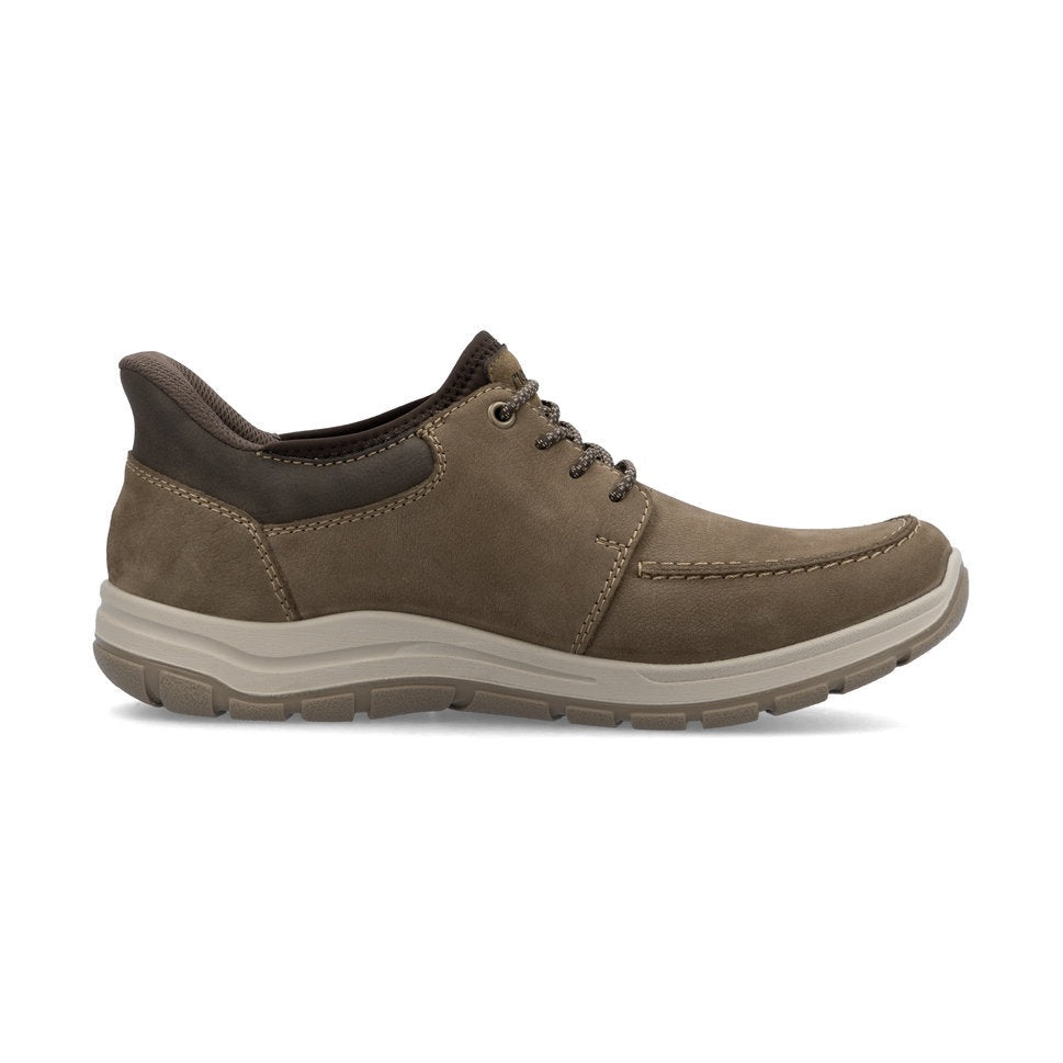Rieker Ready2Go Men Shoe 03656-24 BROWN Extra wide slip-on with Elasticated Lace