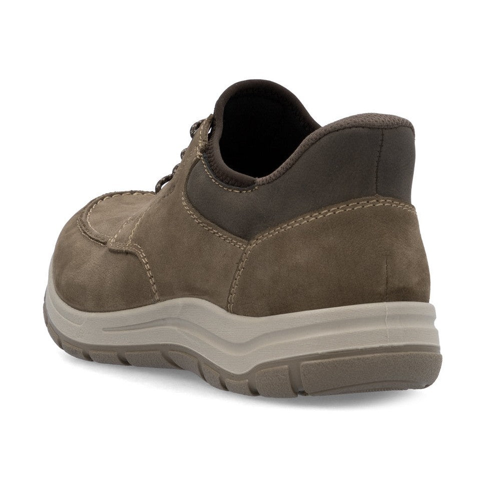 Rieker Ready2Go Men Shoe 03656-24 BROWN Extra wide slip-on with Elasticated Lace