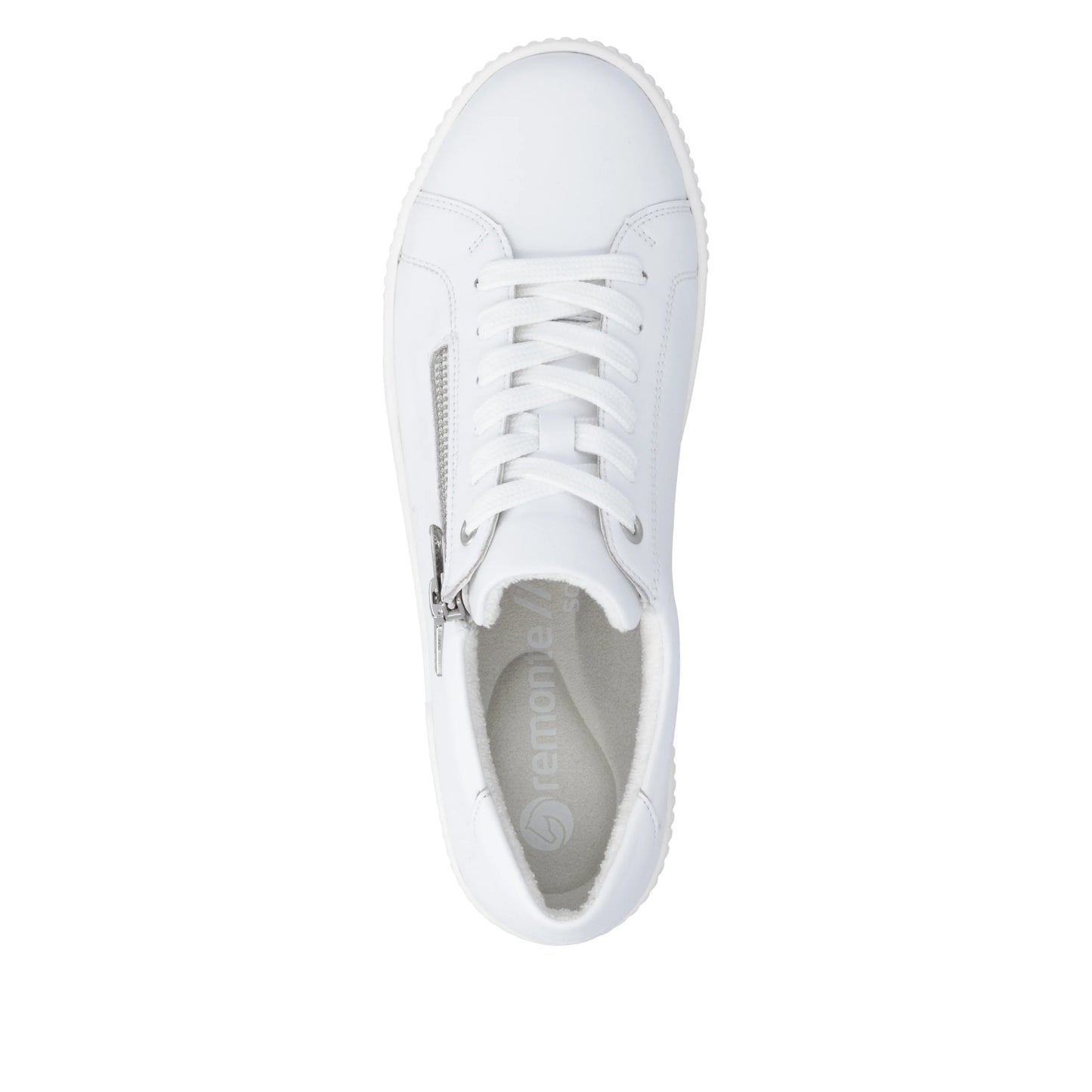 Remonte D0700 WHITE Trainer Style Shoe With Zip D0700-80