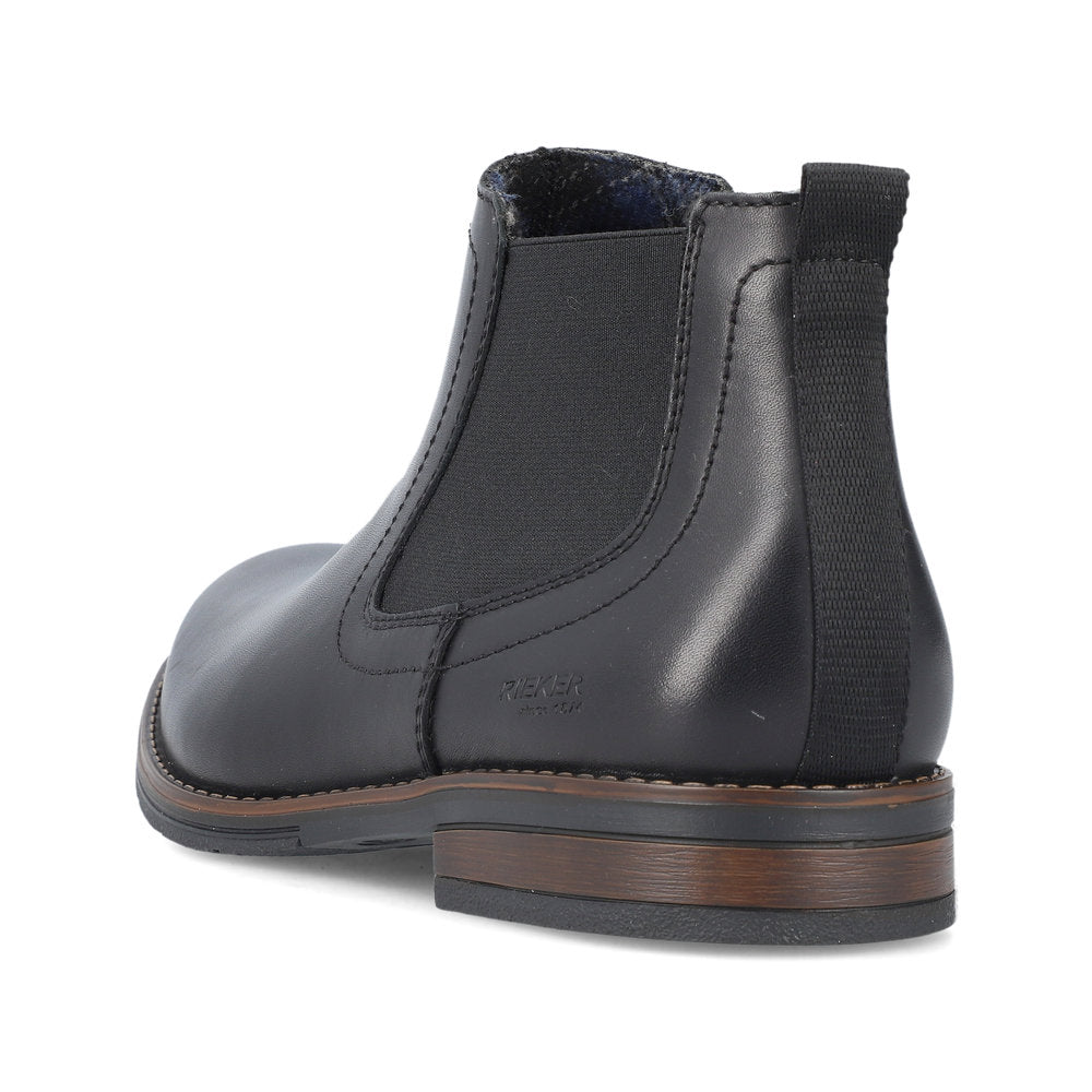 Rieker Men's Ankle boot with zip in leather BLACK 10374-00
