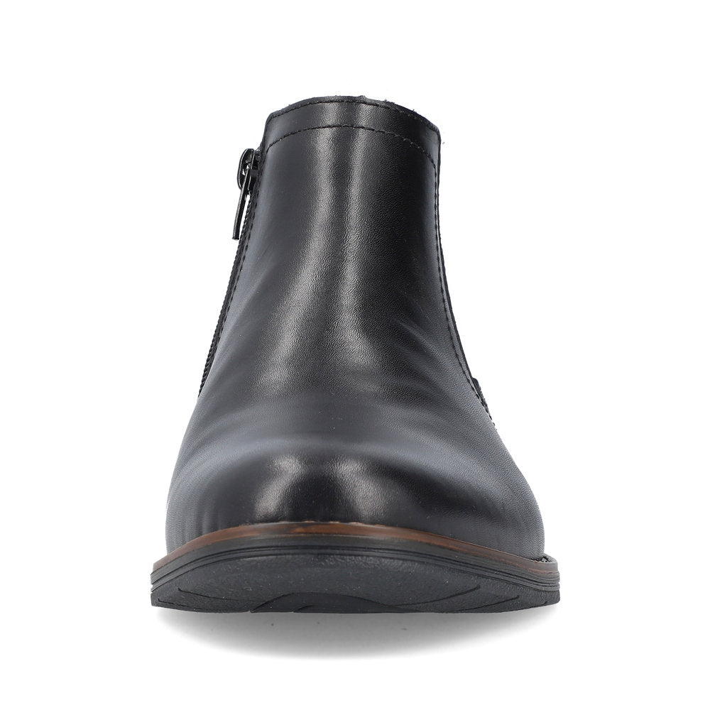 Rieker Men's Ankle boot with zip in leather BLACK 10374-00
