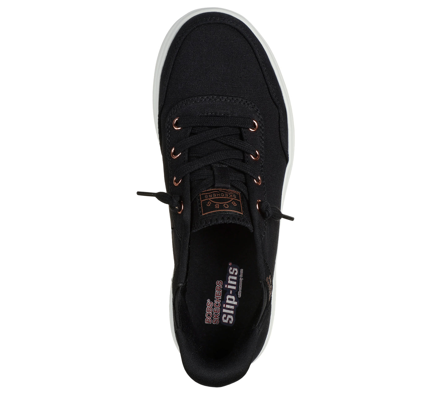 Skechers Slip Ins 114815 BLACK Bobs Slip On Shoe 114815BLK