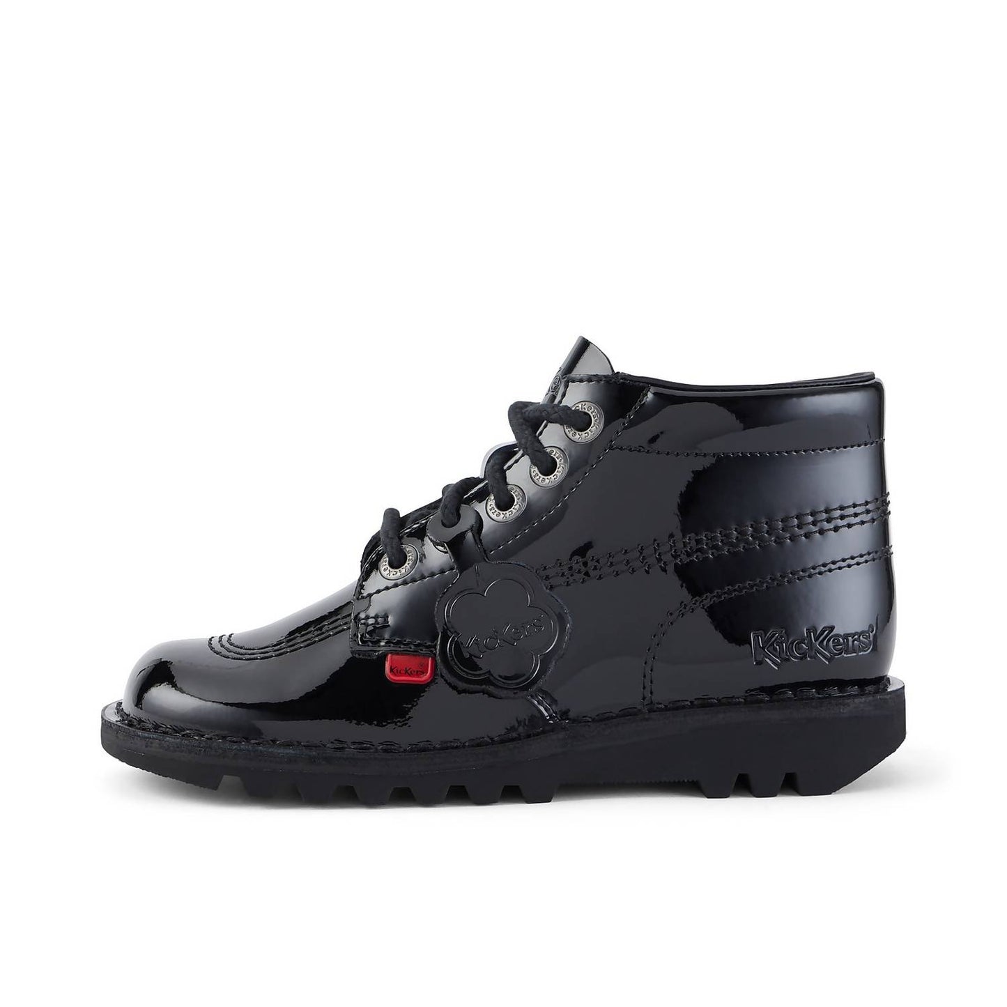 Kick Hi Classic Black Patent Leather Boots (Womens version)