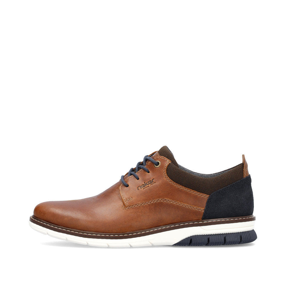 Rieker 14405 BROWN Leather Lace Up Shoes 14405-24