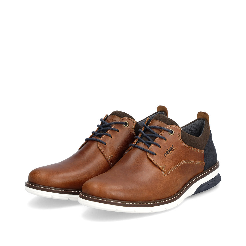 Rieker 14405 BROWN Leather Lace Up Shoes 14405-24