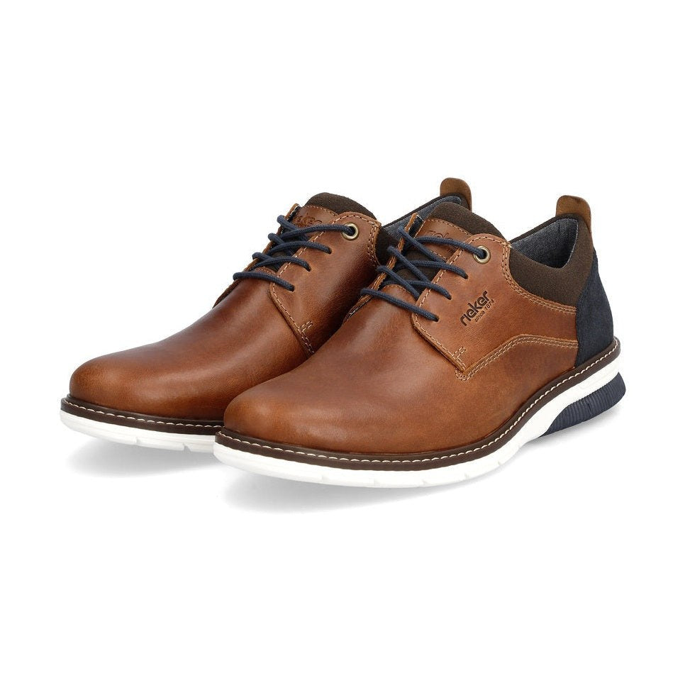 Rieker 14405 BROWN Leather Lace Up Shoes 14405-24