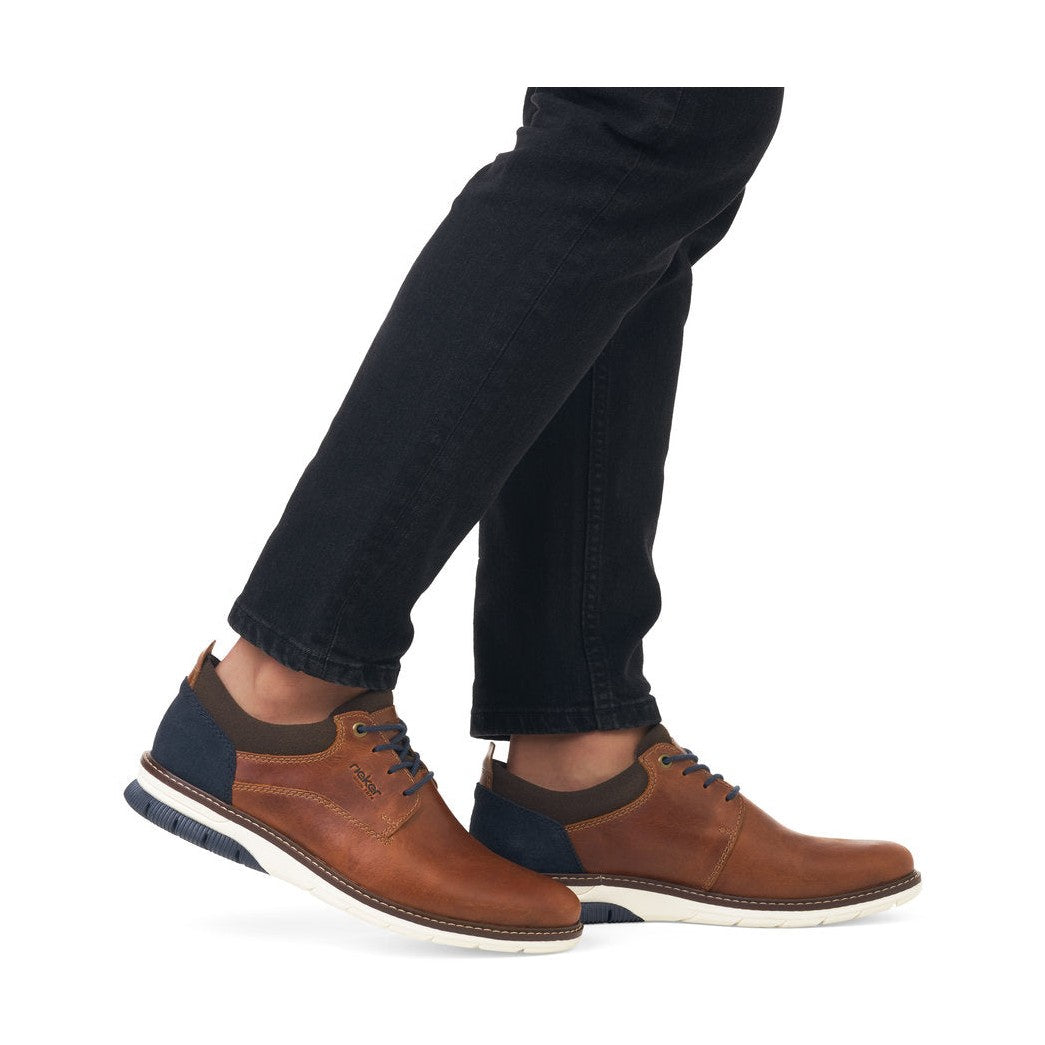 Rieker 14405 BROWN Leather Lace Up Shoes 14405-24