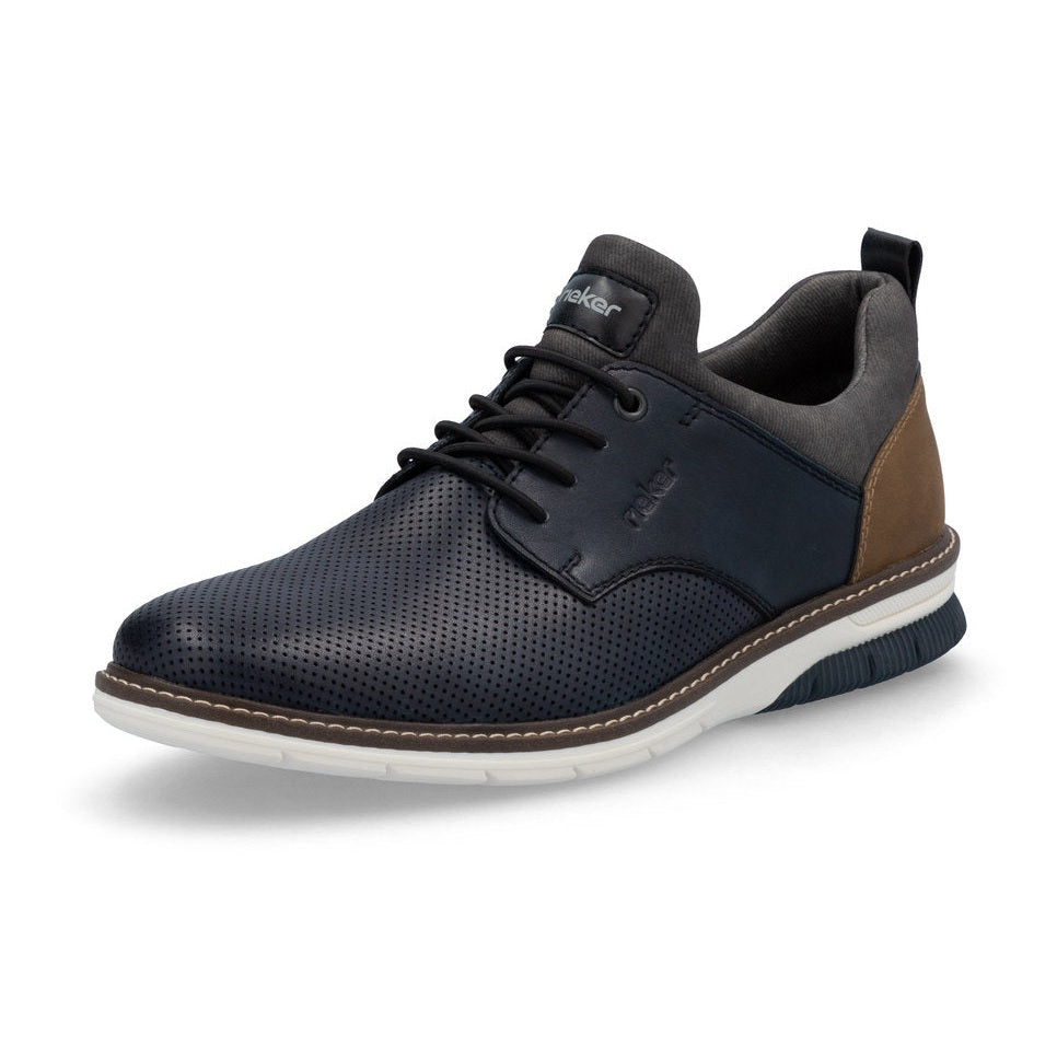 Rieker 14450 NAVY Leather Slip On Shoe 14450-15