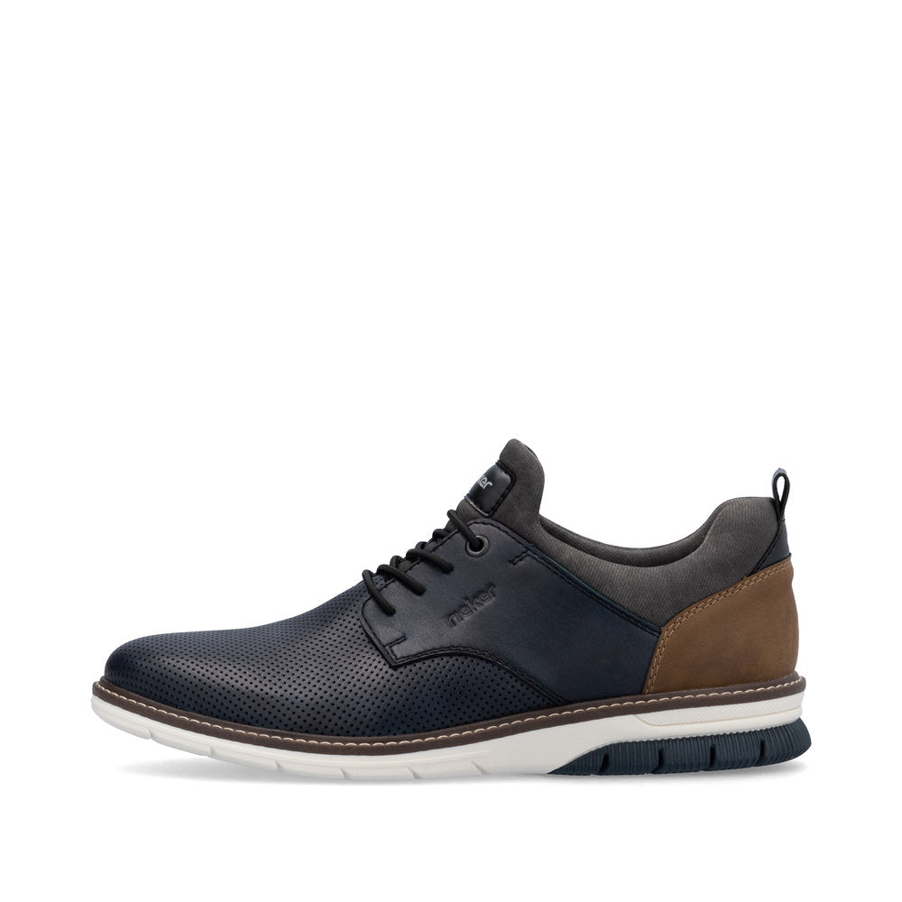 Rieker 14450 NAVY Leather Slip On Shoe 14450-15