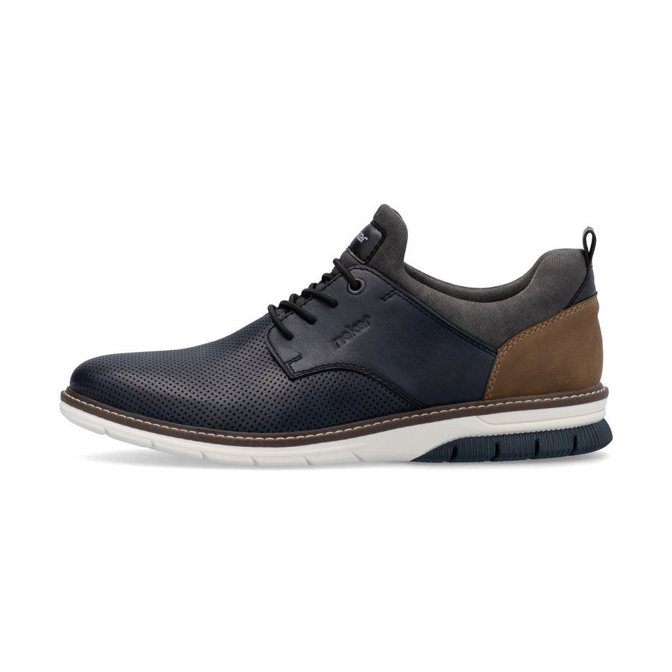 Rieker 14450 NAVY Leather Slip On Shoe 14450-15