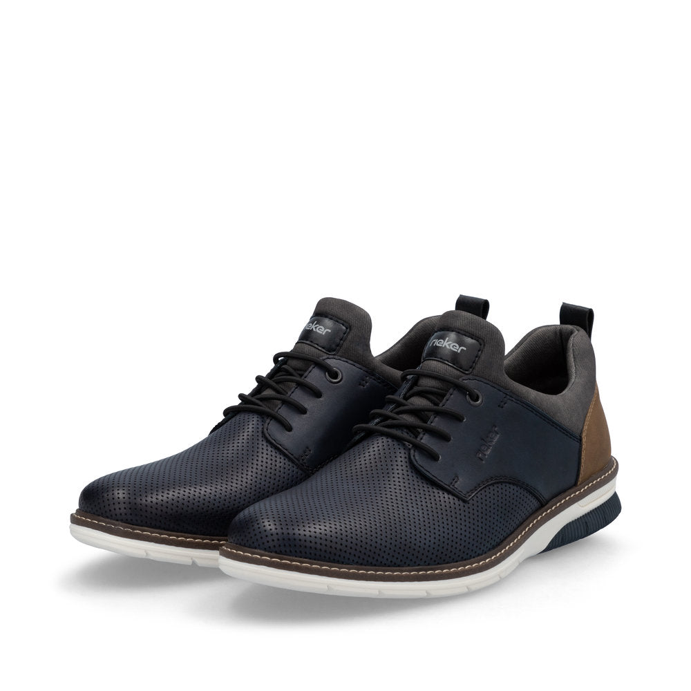 Rieker 14450 NAVY Leather Slip On Shoe 14450-15