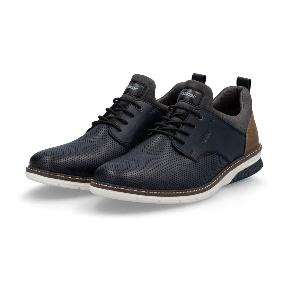 Rieker 14450 NAVY Leather Slip On Shoe 14450-15