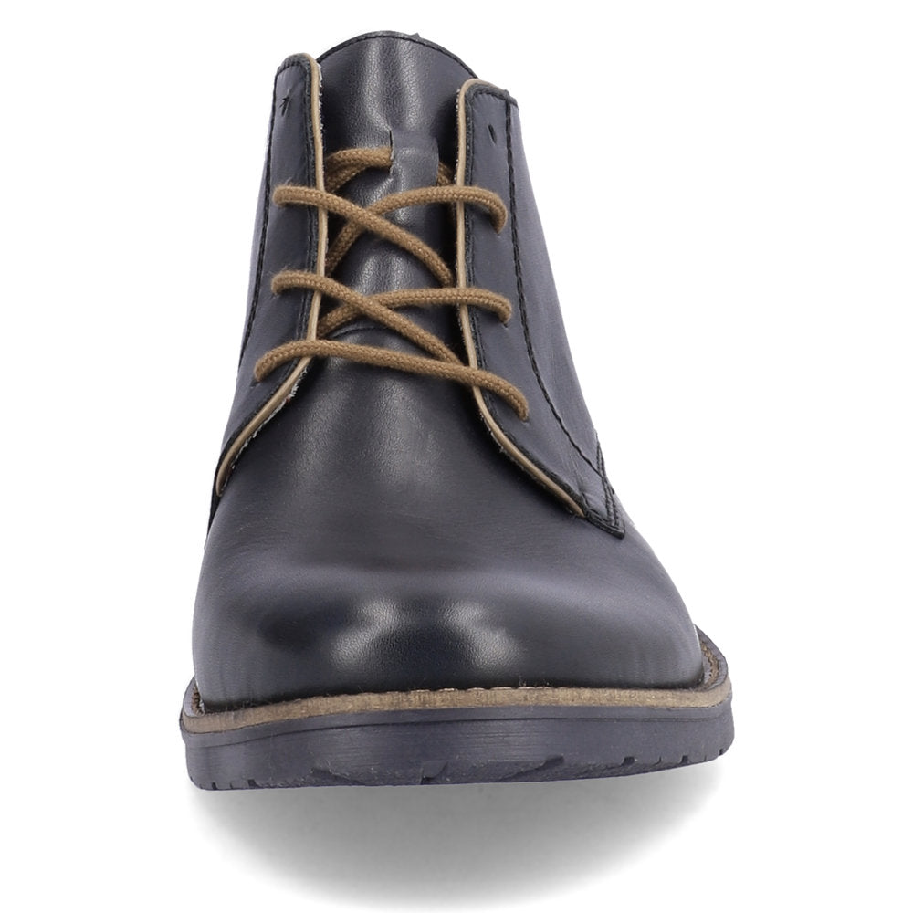 Rieker Men's Lace-up ankle boot Boot in leather 14605-14 NAVY