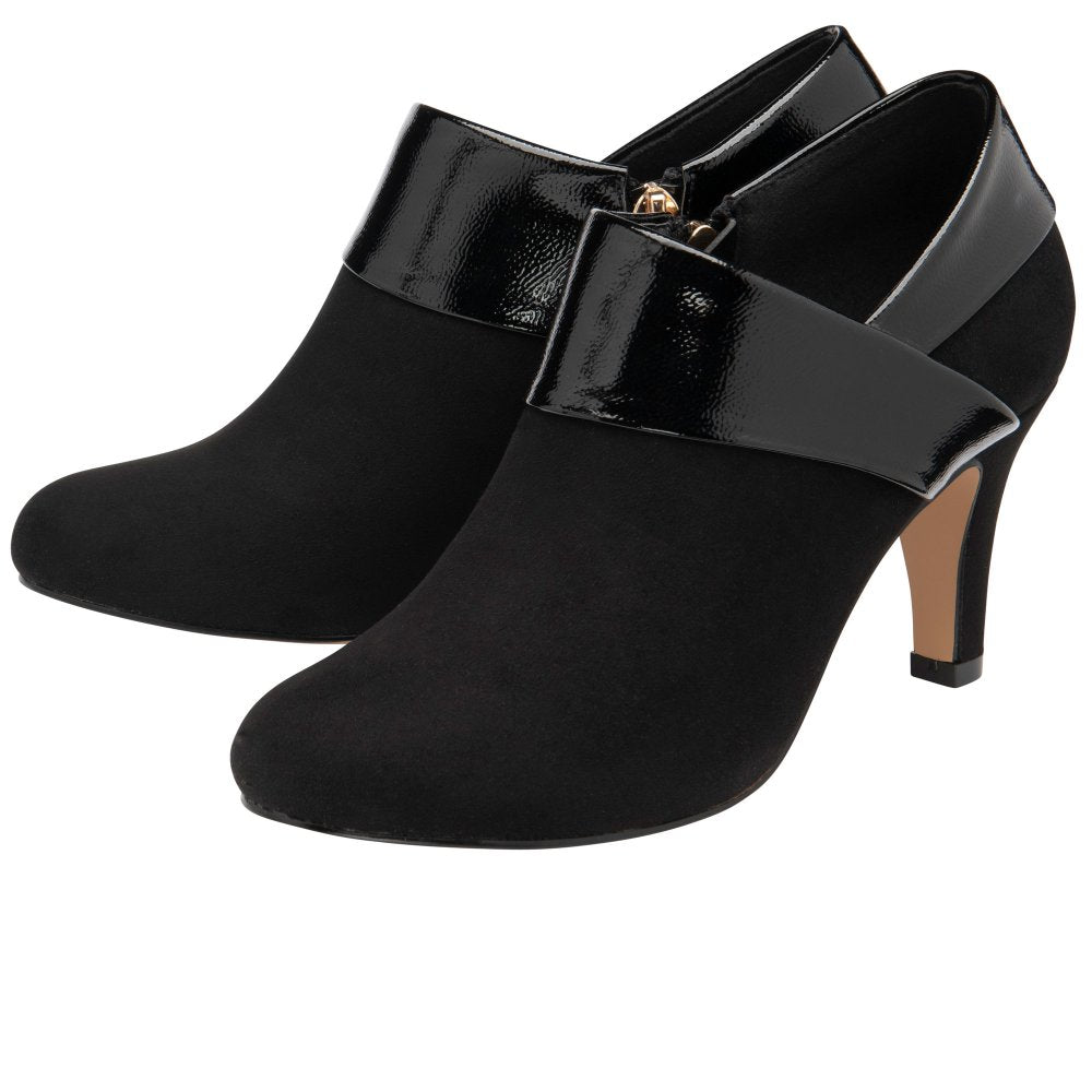 Lotus Maya BLACK Zip Ankle Shoe Boot ULS287