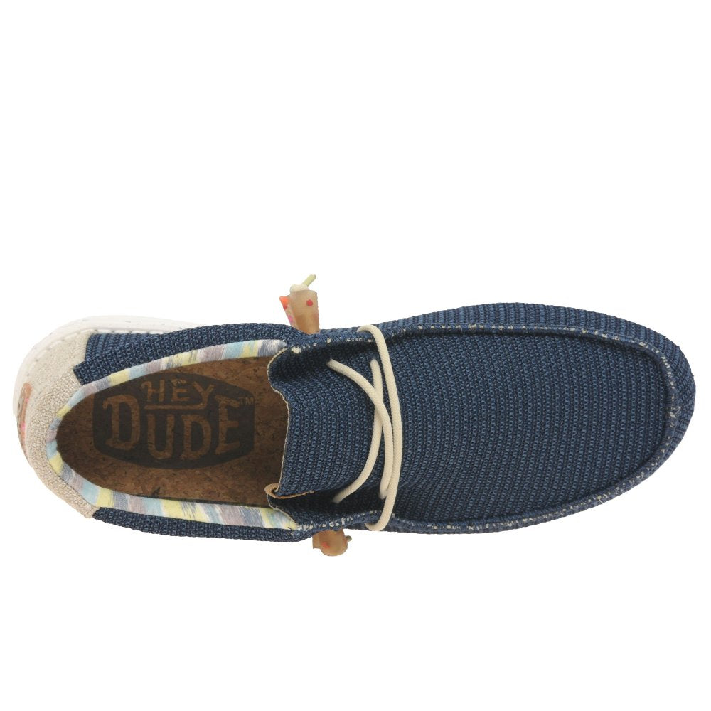 HEY DUDE Wally Eco Stretch Mens Canvas Shoes D1400084MT ORION BLUE
