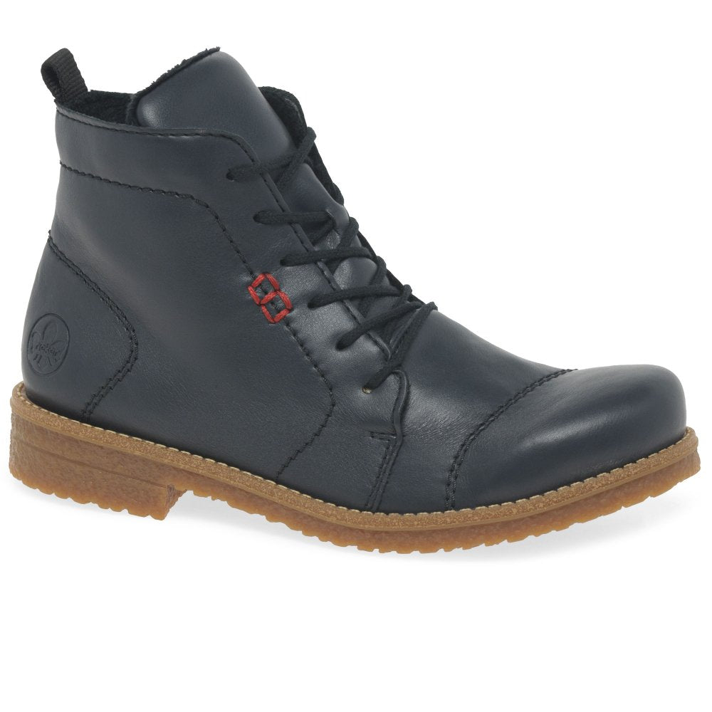 Rieker 73500 OCEAN Lace Up Ankle Boot with Zip 73500-14