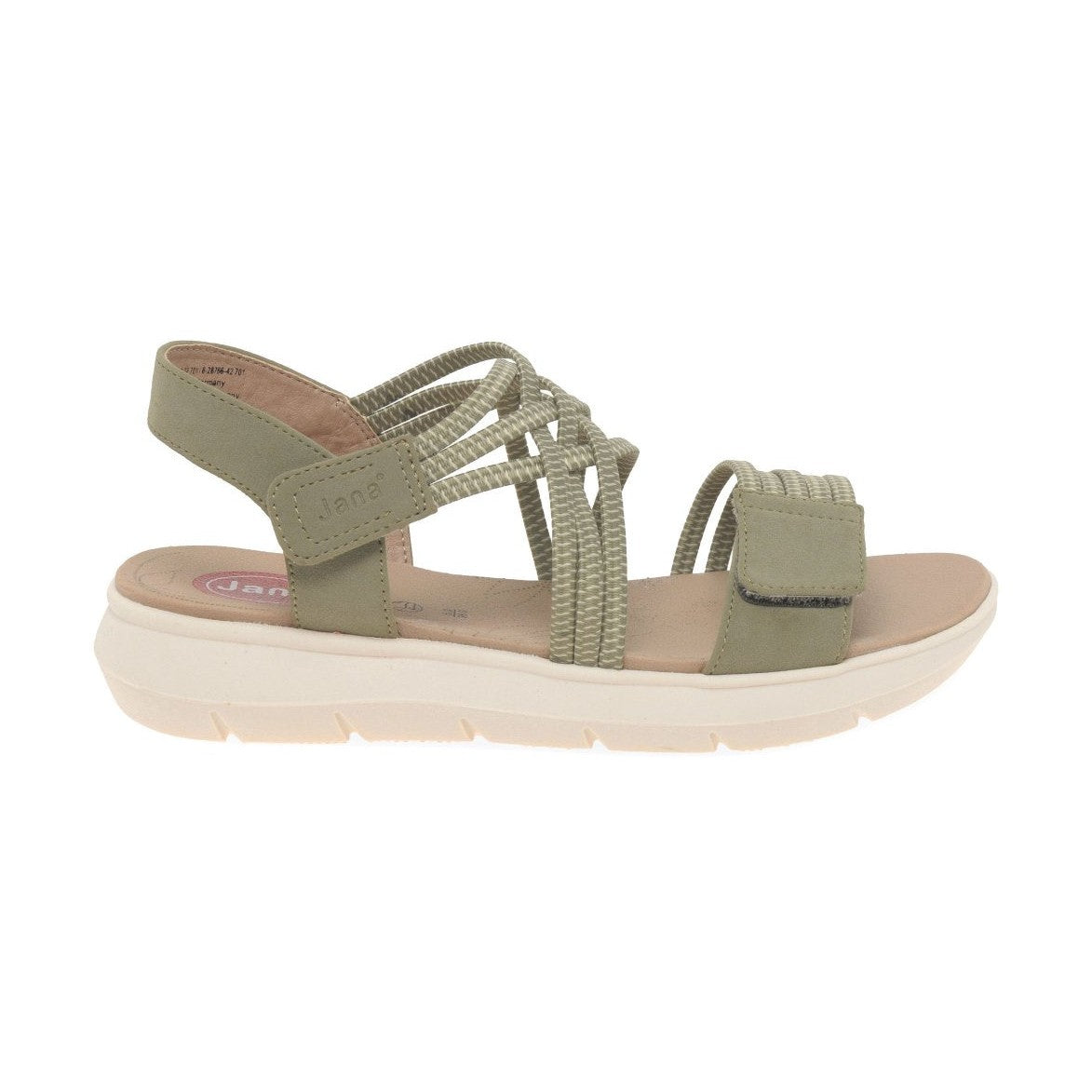 Jana 28766-42 SAGE Wide Fitting Touch Fastening Sandal
