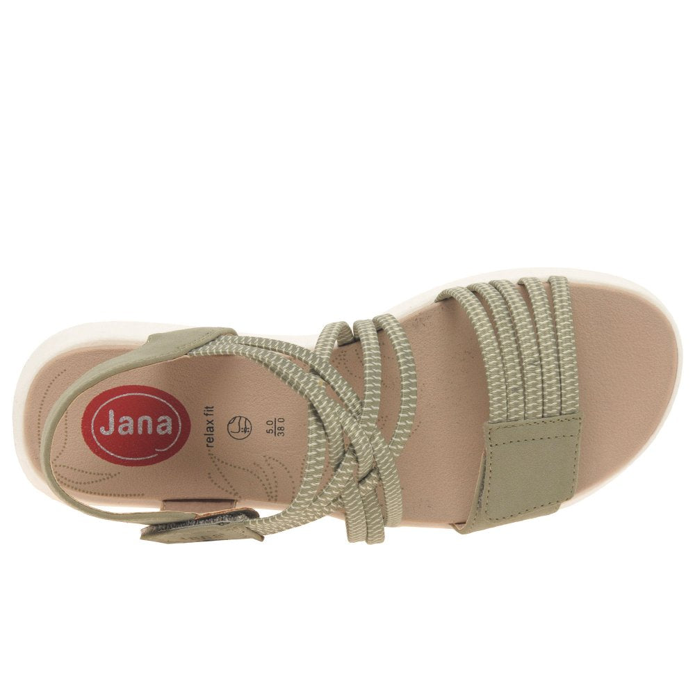 Jana 28766-42 SAGE Wide Fitting Touch Fastening Sandal
