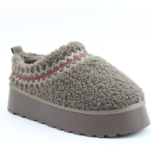 Heavenly Feet Cosetto CHOCOLATE Chunky Sole Slipper