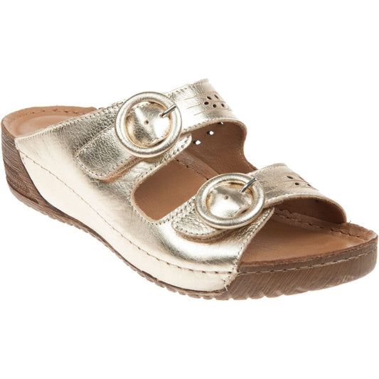Adesso Juno GOLD Dul Strap Leather Mule sandal JUNO-A7188