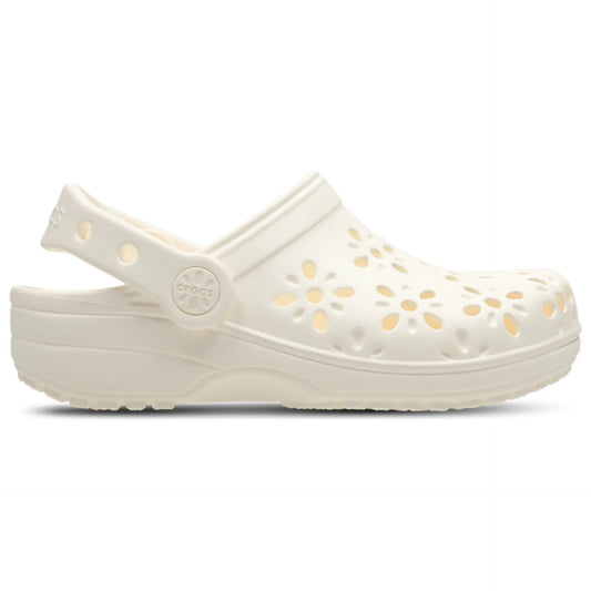 Crocs Floral Cut Out Clog 210943 WHITE 210943OVW