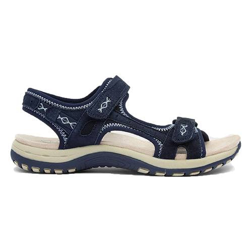 Free Spirit sandal Frisco NAVY suede with velcro strap
