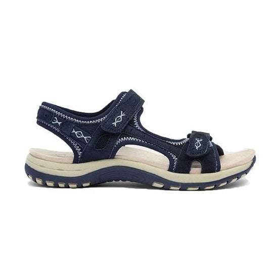 Free Spirit sandal Frisco NAVY suede with velcro strap