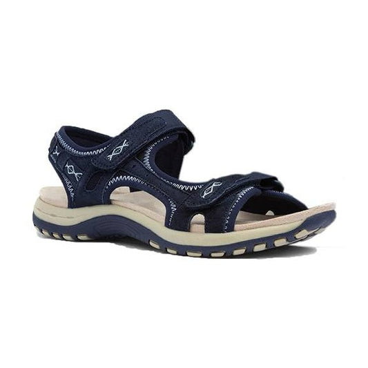 Free Spirit sandal Frisco NAVY suede with velcro strap