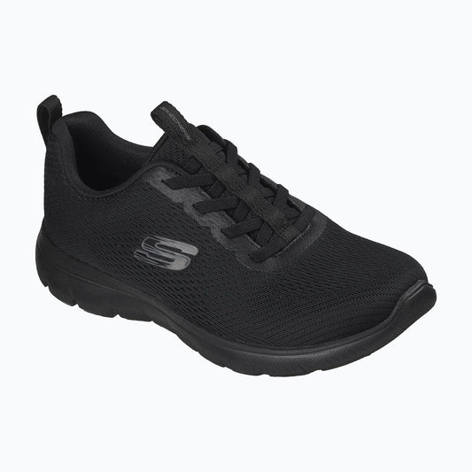 Skechers 150344 BLACK Lace Up Memory Foam Trainer 150344BBK