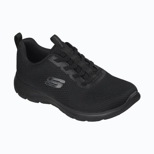 Skechers 150344 BLACK Lace Up Memory Foam Trainer 150344BBK