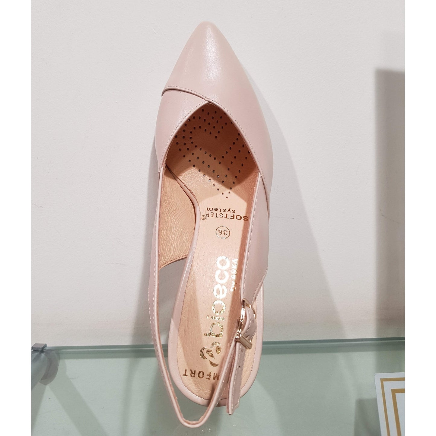 Bioeco 4009 Beige Leather Closed Toe Slingback Occasion Shoe Matching Bags Available 4009-1777