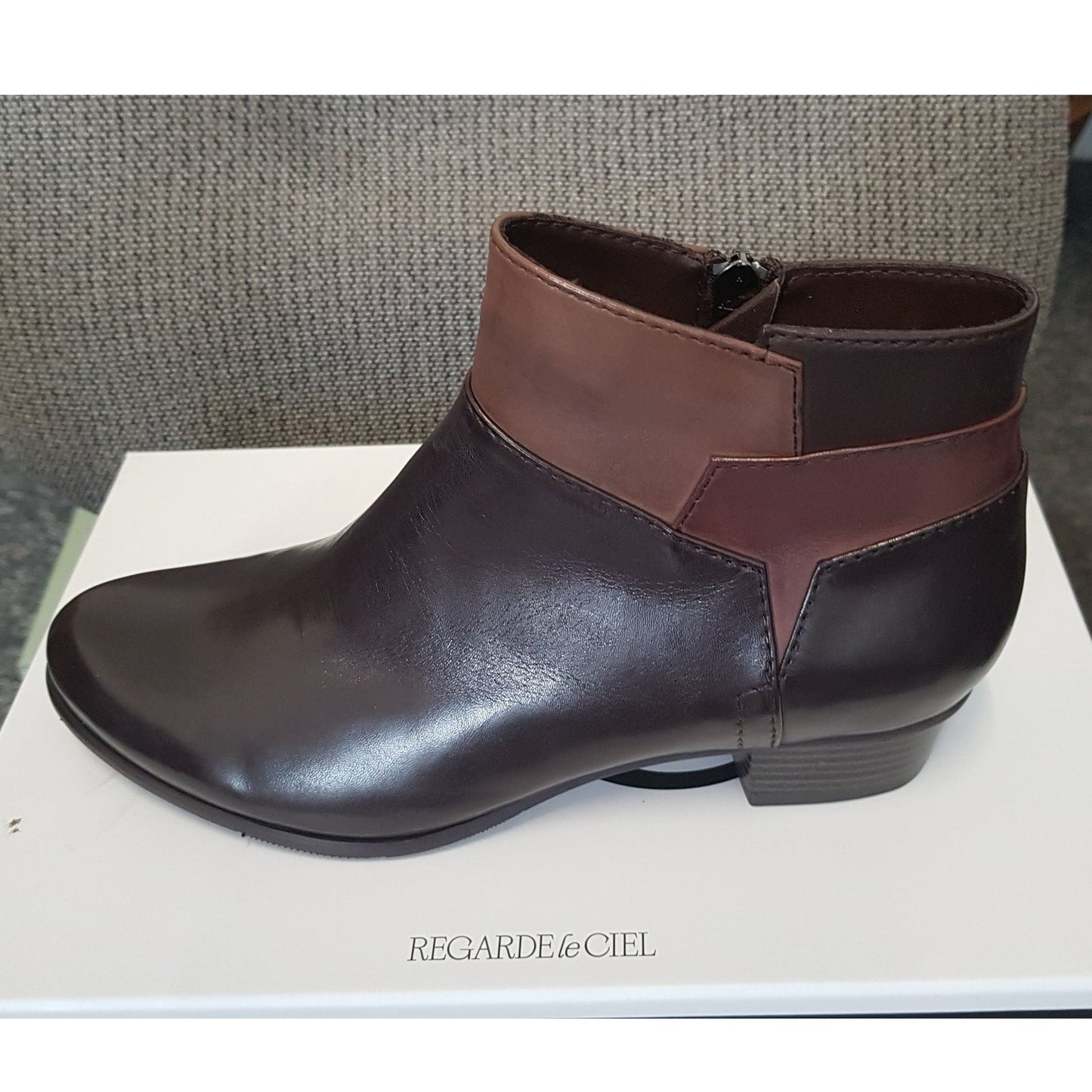 Regardez le ciel Stefany 379 Brown Combination Ankle Boot