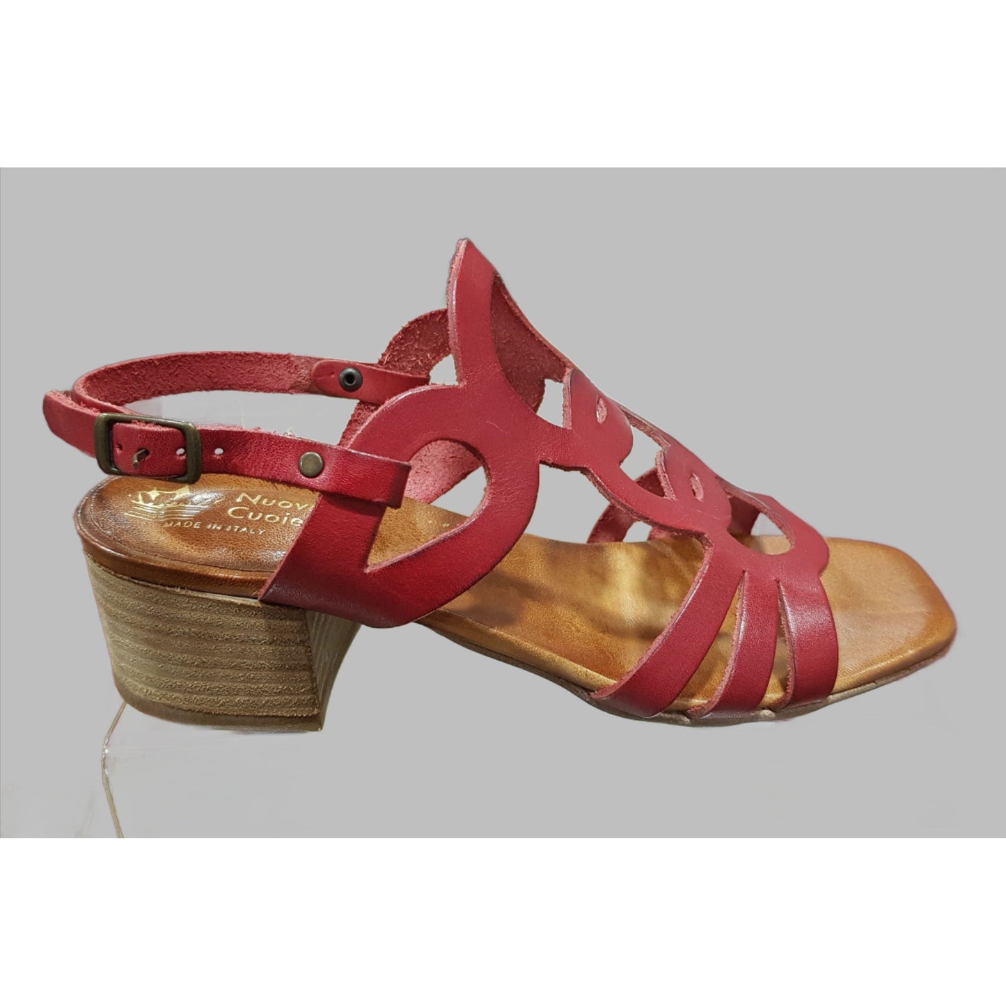 Nuovo Cuoieria E66 Rosso Italian Leather Sandal