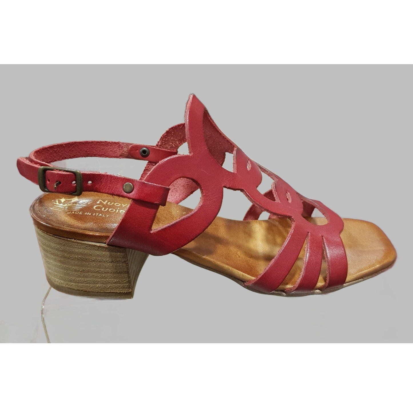 Nuovo Cuoieria E66 Rosso Italian Leather Sandal