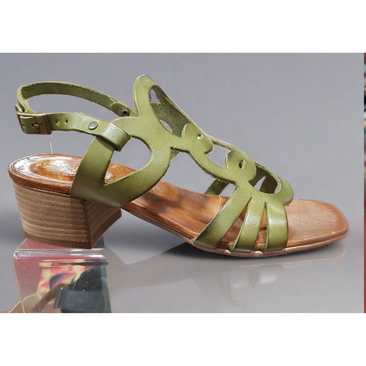 Nuovo Cuoieria E66 Khaki Italian Leather Sandal