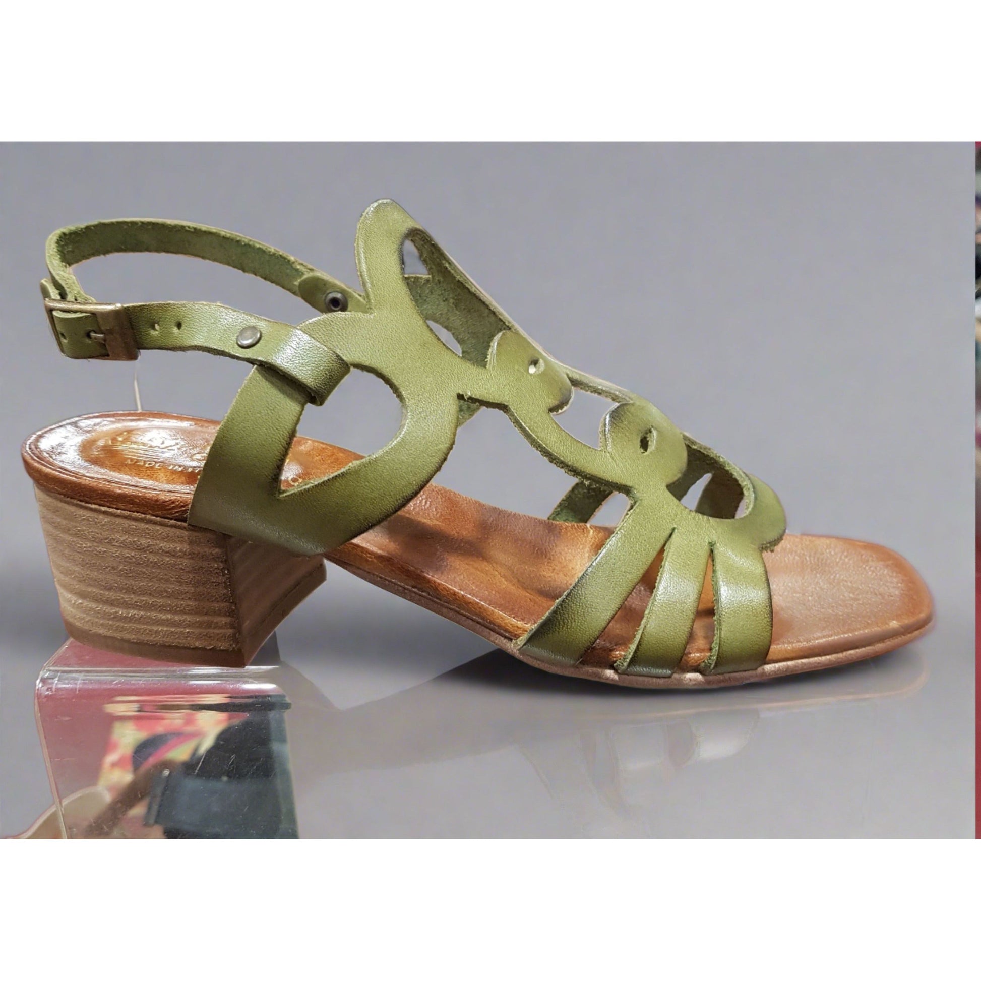 Nuovo Cuoieria E66 Khaki Italian Leather Sandal